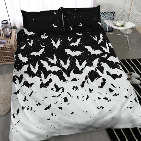 Gothic Bedding Gothic Duvet Cover - Bats Gothic Bedding Set Dcor Bedding Sets