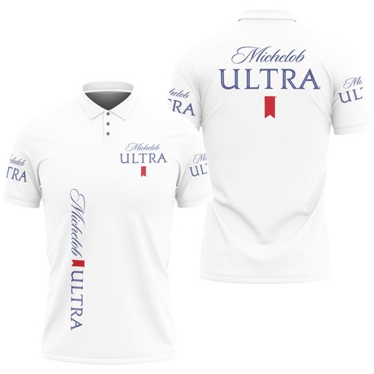 Michelob Ultra White Unisex Polo Shirt 3D