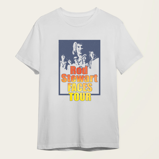vintage 1975 Rod Stewart Faces Tour Shirt