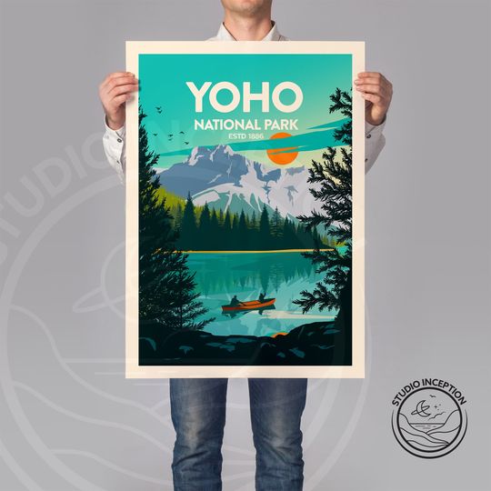 Yoho National Park Art Print, Canada National Parks Poster