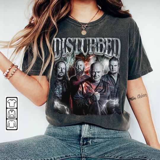 Disturbed Band Music Shirt, Disturbed Pop Rock Vintage Retro 90s Style, Disturbed Tour 2023 Tee