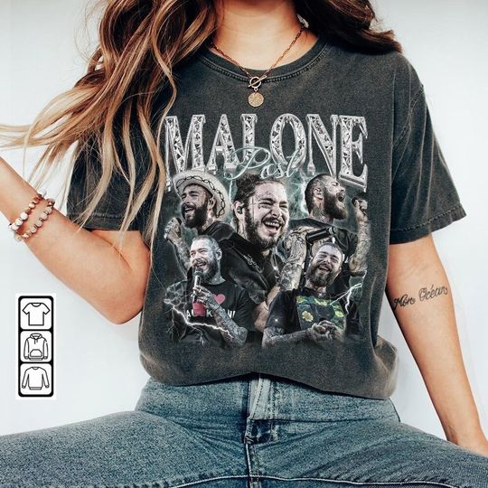 Post Malone Rap Shirt, Post Malone Vintage Retro 90s Graphic Shirt