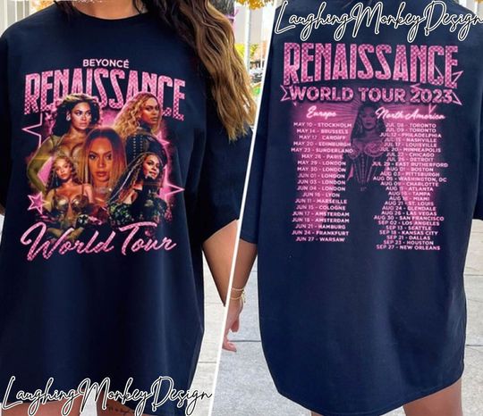 Discover Beyonce Renaissance Tour 2023 Shirt, Beyonce Tour Dates Tee, Beyonce Merch Shirt