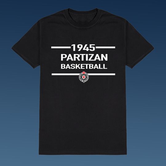 PARTIZAN BELGRADE SERBIA Basketball Cottonrulz T-shirt Unisex High Quality Printed 100% Turkish Cotton Regular Fit Crew Neck T-shirt