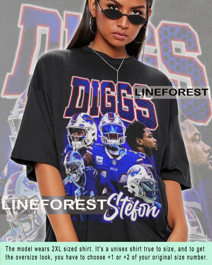 Discover Stefon Diggs Shirt Vintage 90s Design Retro Bootleg Gift Fans Tshirt