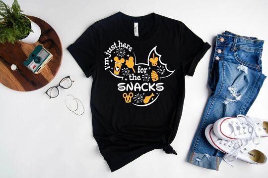 I'm Here For The Snacks Shirt, Mickey Mouse Ears Shirt, Vacation Shirt, Snacks Shirt, Disney Shirt