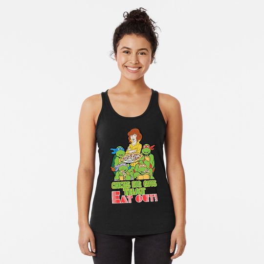 Discover Chicks Dig Guys That Eat Out Sticker Tank Top