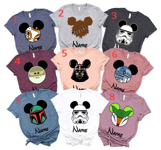 Custom Disney Star Wars Shirts, Star Wars Family Shirts, Disney 2023 Shirt, Disneyworld Shirt