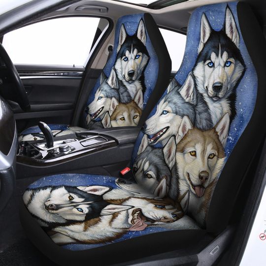 Husky front car seat covers, set of 2, car accessories