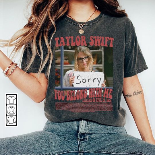 Discover Taylor Music Shirt, You Belong With Me Song T Shirt