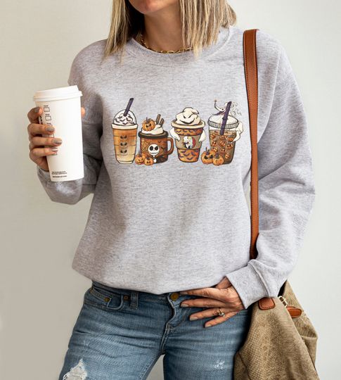 Halloween Coffee Sweatshirt, Cute Fall Apparel, Nightmare Latte Shirt