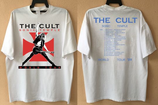 1989 The Cult Sonic Temple World Tour T-Shirt, The Cult