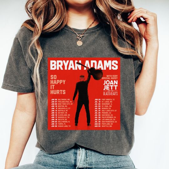 Bryan Adams Shirt So Happy It Hurts Tour Shirt Bryan Adams Merch