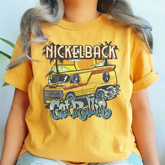 Nickelback Get Rollin Tour 2023 T-Shirt, Nickelback Rock Band Tour Concert