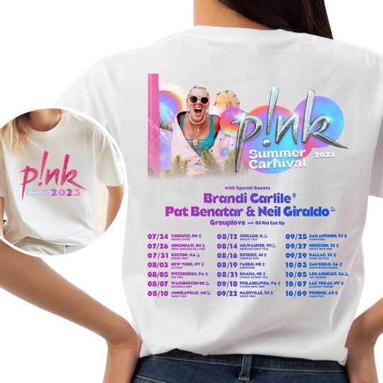 P!nk Summer Carnival 2023, Trustfall Album Tee, Pink Singer Tour