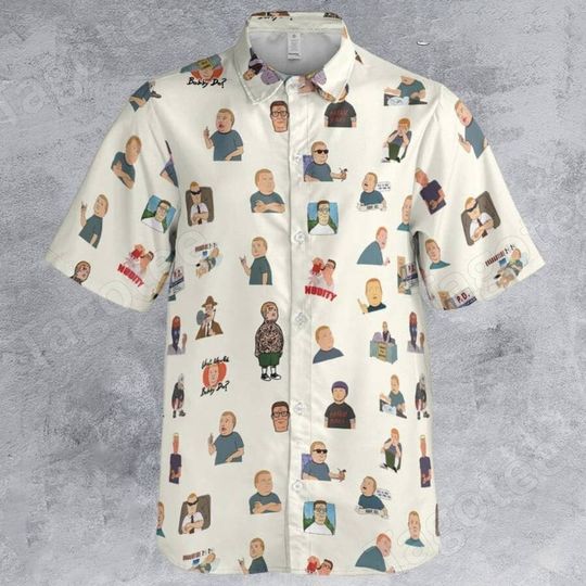 Bobby Hill King Of The Hill Pattern Hawaiian Shirt