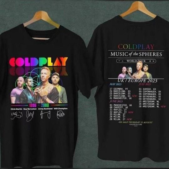 Discover 2023 Coldplay World Tour Music Of The Spheres Tour 2023 Shirt