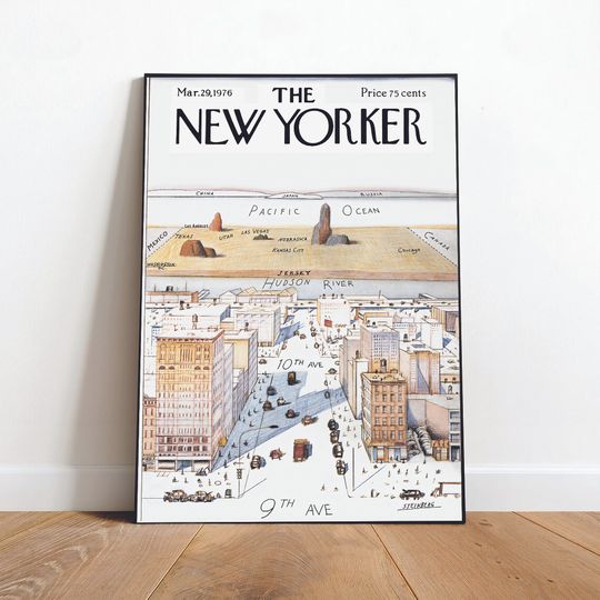 view of the world from 9th ave. Premium Matte Vertical Poster