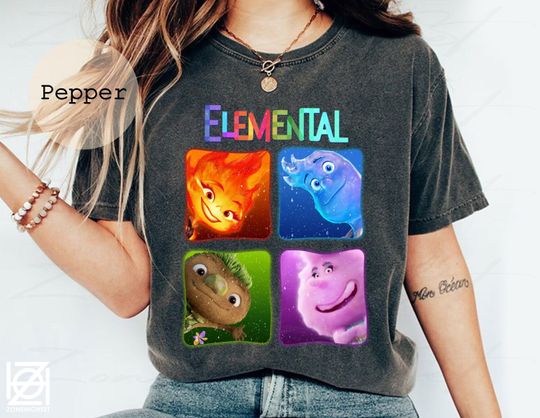 Elemental Character Shirt, Disney Elemental Fireboy Watergirl The Way Of Water Shirt