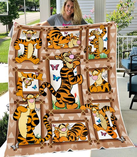 Family Tigger Blanket Winnie The Pooh Tigger Blanket Family Tigger Birthday