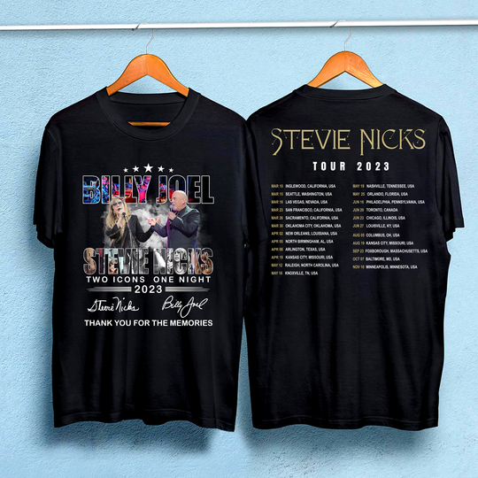 2023 Billy Joel Stevie Nick Two Icons One Night Shirt