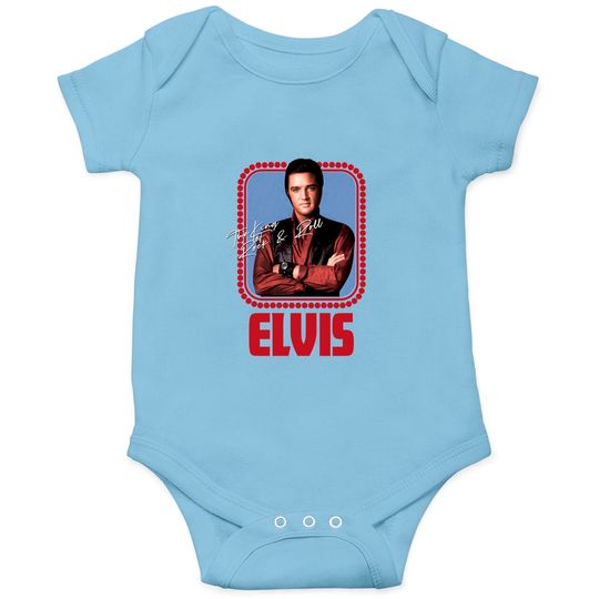 Elvis Vintage Script Onesies, Music Rock And Roll Onesies, King Of Rock Onesies