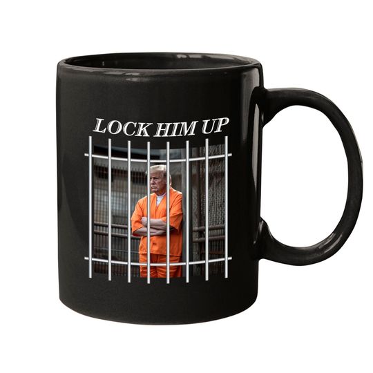 Unisex Lock Him Up Mugs | Funny Trump in Prison Mugs