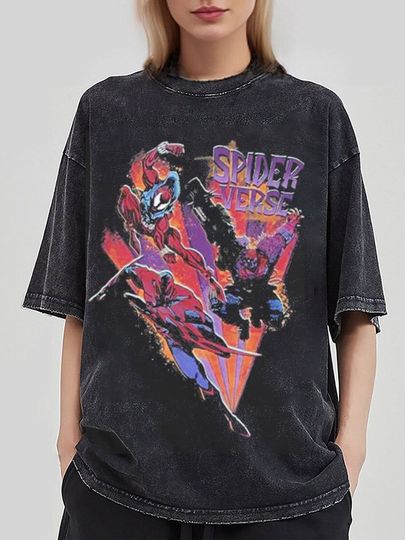 Spider-verse 2023 T-shirt, The Amazing Spider-Punk Shirt, Retro Spiderman Comic Shirt