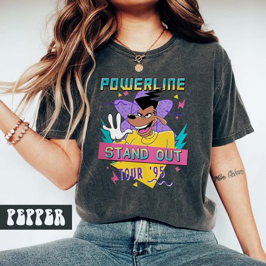 Powerline Stand Out World Tour Comfort Colors Shirt, Powerline Goofy Movie Shirt