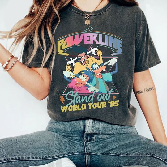 Retro Disney A Goofy Movie Powerline World Tour 95' Shirt, A Goofy Movie Shirt, Vintage Disney Powerline