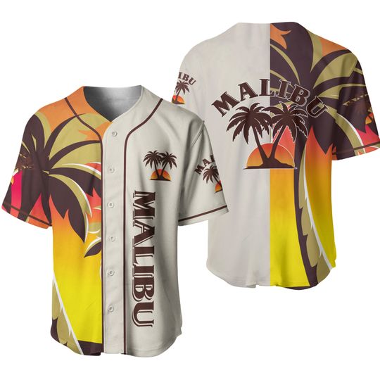 Beige Malibu Rum Texture Baseball Jersey