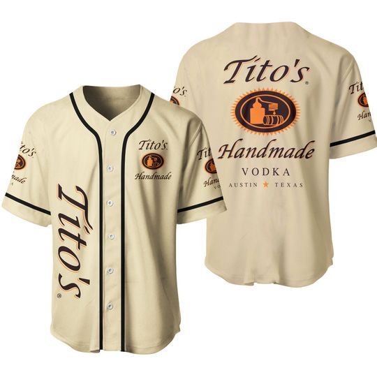 Beige Tito's Handmade Baseball Jersey Gift For Beer