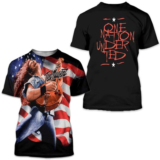 Ted Nugent Vintage 90's One Nation Under Ted 3D T-Shirt