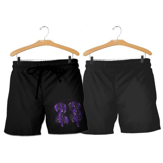 23 Drip Men's Fleece Shorts To Match Jordan 13 Court Purple
