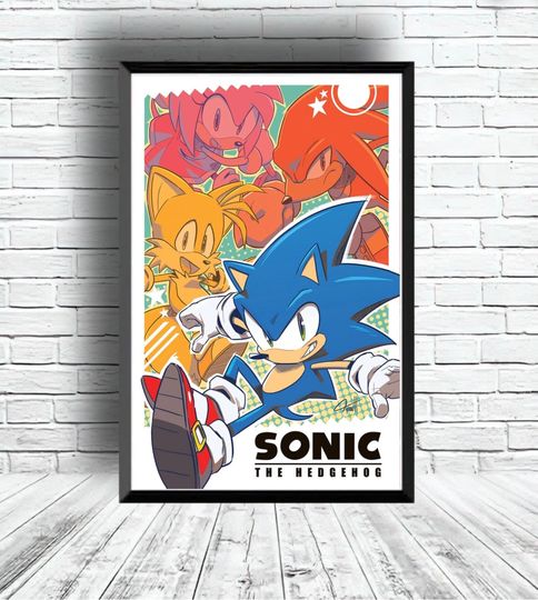 Sonic the Hedgehog Poster for bedroom decor, party decor, game room decor