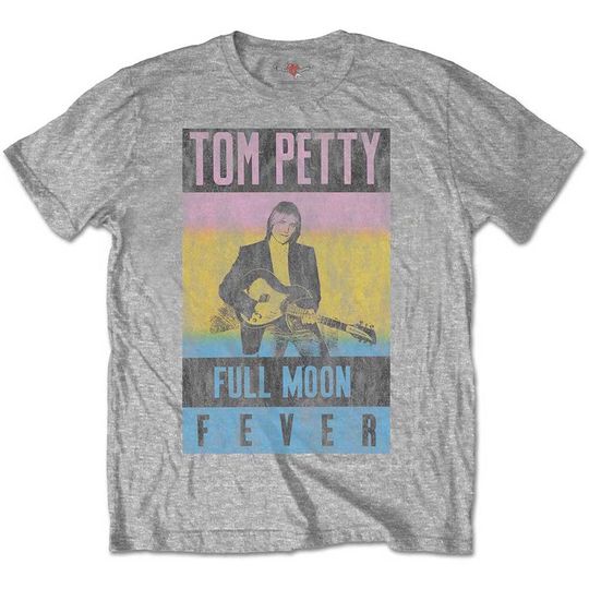 Grey Tom Petty Heartbreakers Full Moon Fever Vintage T-Shirt