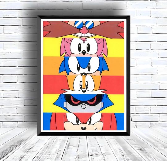 Sonic the Hedgehog Poster for bedroom decor