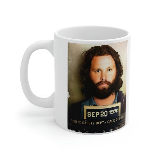 Jim Morrison Mugshot Coffee Mug