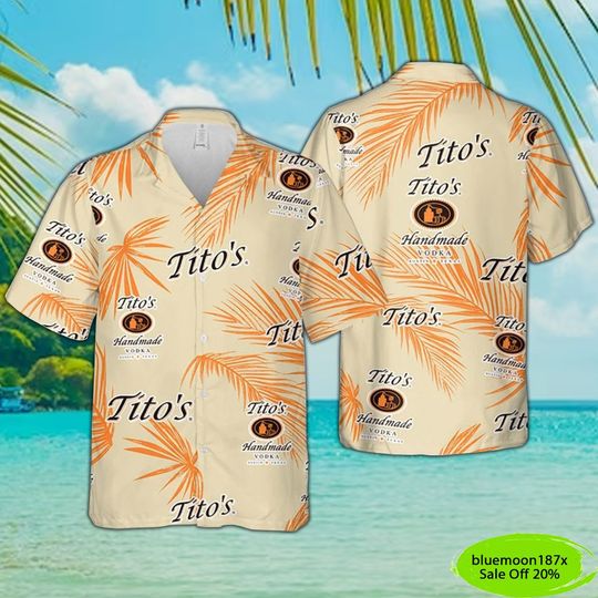 Titos Vodka Hawaiian For Men, Titos Hawaiian Shirt, Titos Vodka Shirt