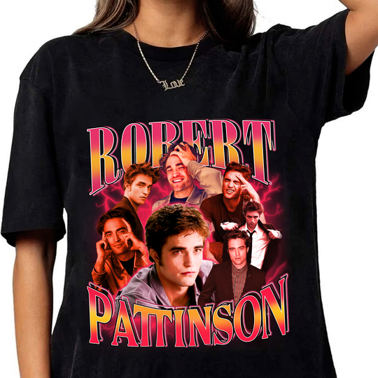 Robert Pattinson Vintage 90s Shirt, Edward Cullen Retro Shirt