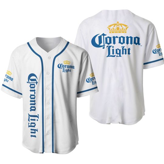 White Corona Light Beer Baseball Jersey, Christmas Gift, Lover Beer