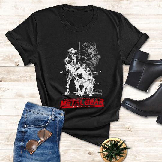 Metal Gear Solid Graphic T-Shirt: Unisex Vintage Style Gaming Tee Shirt