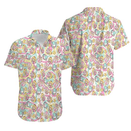 Princess Peach Hawaiian Shirt Super Mario Beach Hawaiian Shirt
