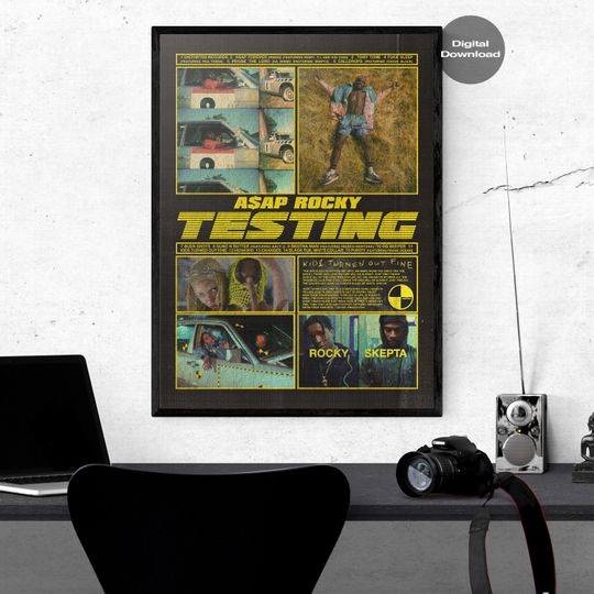 ASAP Rocky 'TESTING' Poster, Album Cover Poster