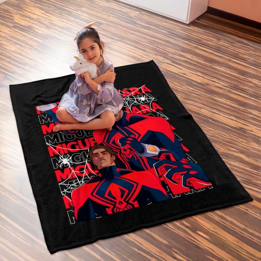Spider-man 2099 Baby Blankets, Spiderman Across the Spider-Verse Baby Blankets, Miguel O'Hara Graphic Baby Blankets