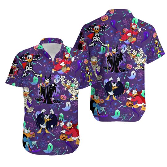 Donald Duck Hawaiian Shirt, Disney World Shirt, Magic Kingdom