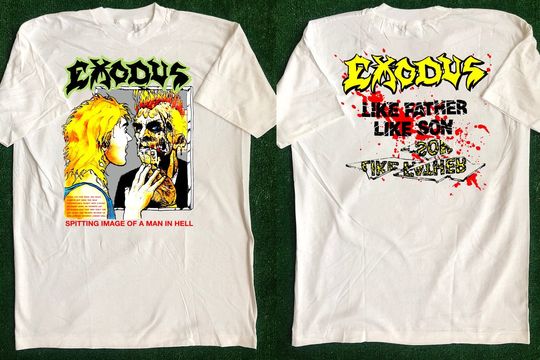 Exodus Spitting Image Of A Man In Hell Tour 1989 T-Shirt