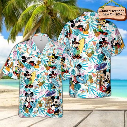 Disney Hawaiian Shirt, Mickey and Friends Shirt, Hawaii Mickey Shirt, Disney Summer
