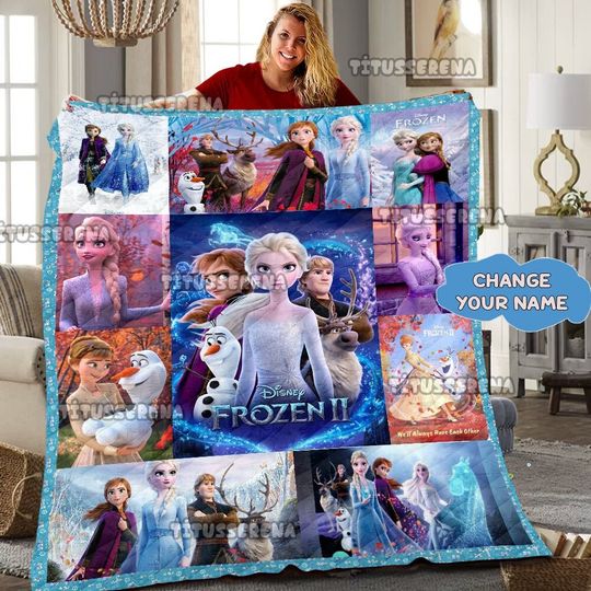 Personalized Frozen Fleece Blanket, Frozen Fleece Blanket