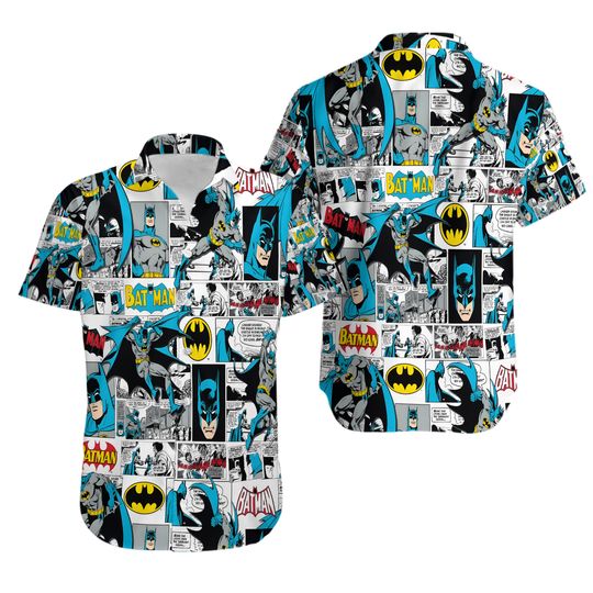Batman DC Comic Pattern 3D All Over Print Hawaiian Shirt